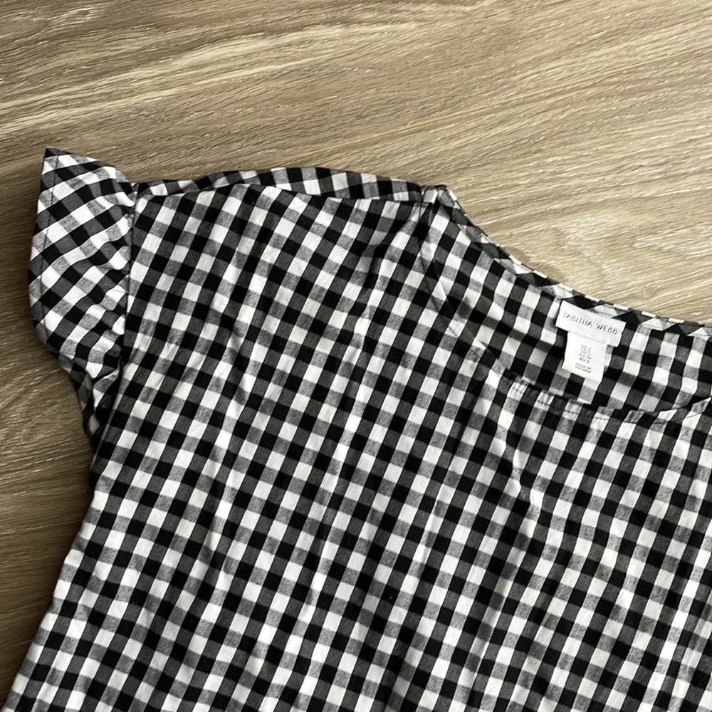 GINGHAM RUFFLE SLEEVE SHIFT DRESS - Picture 4 of 6